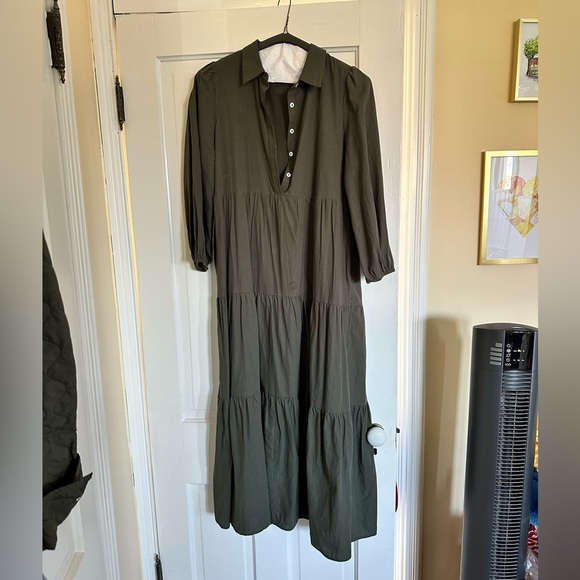 Tuckernuck Mabel Maxi Dress in Olive - Size L - Picture 1 of 3